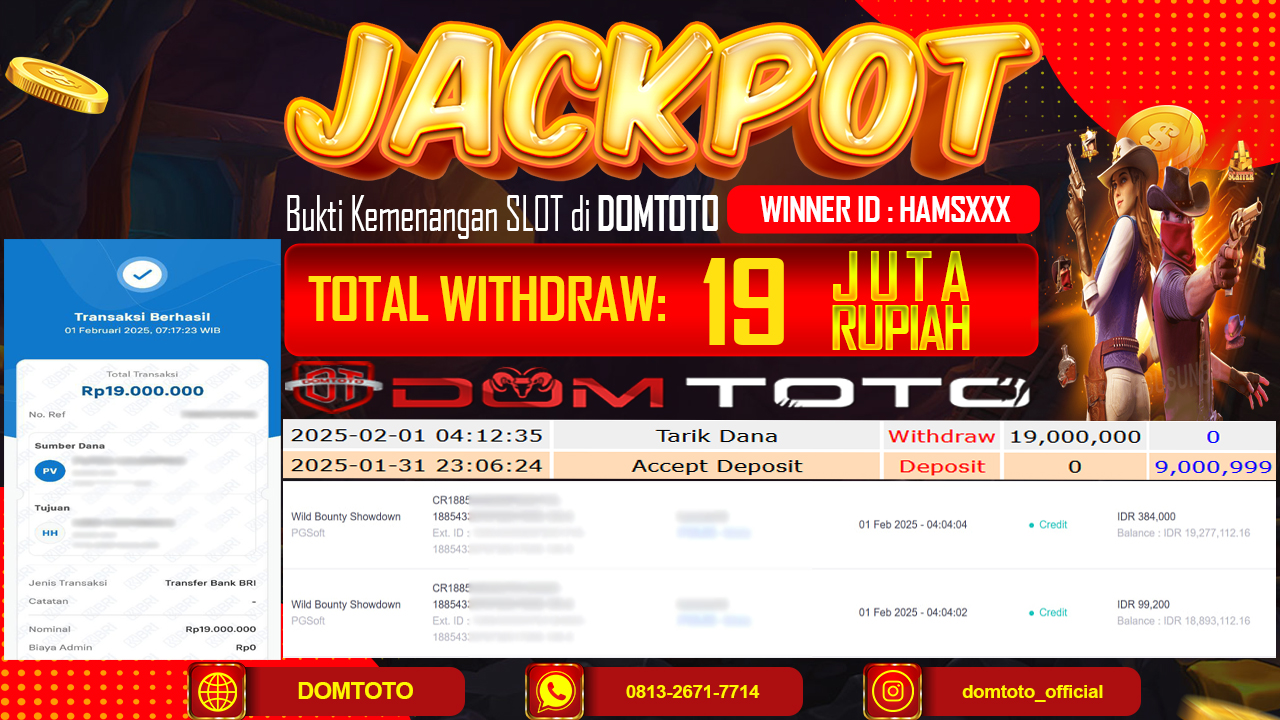 JACKPOT SLOT WILD BOUNTY SHOWDOWN 1 FEBRUARI 2025
